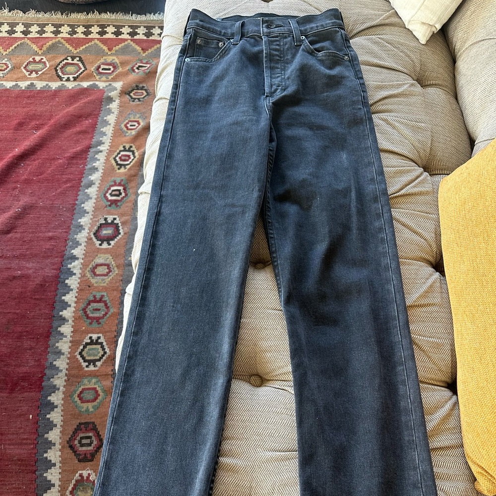 Denim Forum Men's Dark Gray Straight Jeans